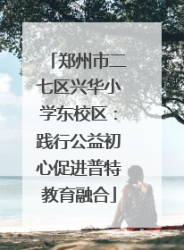 郑州市二七区兴华小学东校区：践行公益初心促进普特教育融合