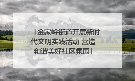 金家岭街道开展新时代文明实践活动 营造和谐美好社区氛围