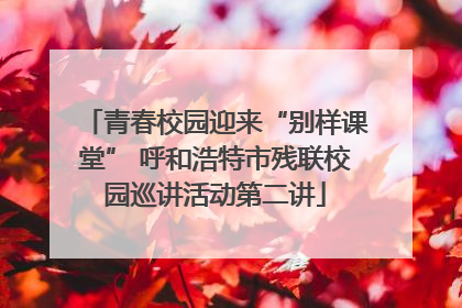 青春校园迎来“别样课堂” 呼和浩特市残联校园巡讲活动第二讲