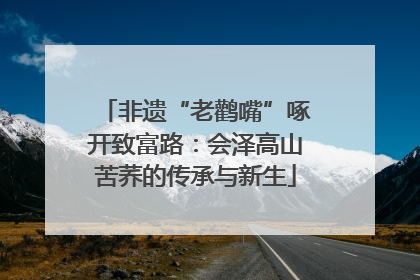 非遗“老鹳嘴”啄开致富路：会泽高山苦荞的传承与新生