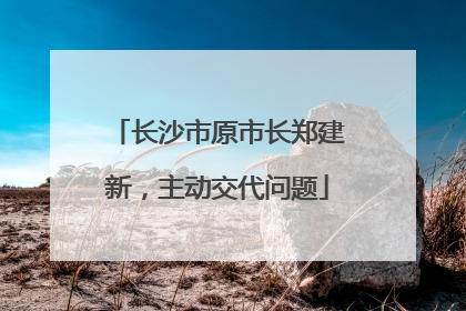 长沙市原市长郑建新，主动交代问题