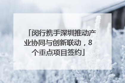 闵行携手深圳推动产业协同与创新联动，8个重点项目签约