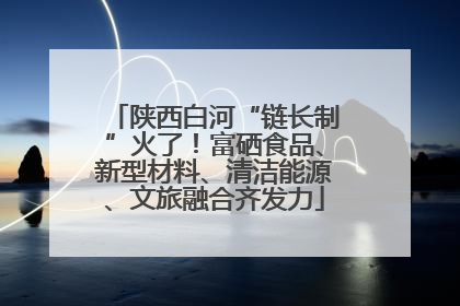 陕西白河“链长制”火了！富硒食品、新型材料、清洁能源、文旅融合齐发力