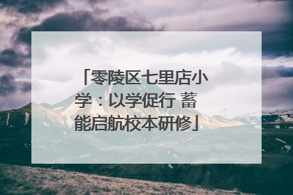 零陵区七里店小学：以学促行 蓄能启航校本研修