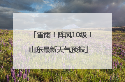 雷雨！阵风10级！山东最新天气预报