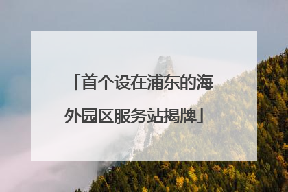 首个设在浦东的海外园区服务站揭牌