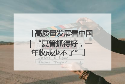 高质量发展看中国｜“夏管抓得好，一年收成少不了”