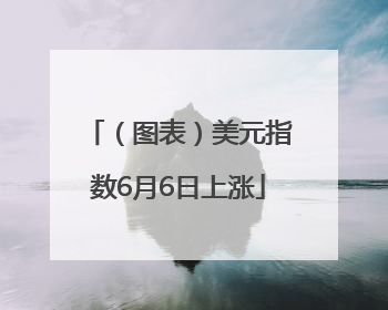 （图表）美元指数6月6日上涨