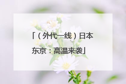 （外代一线）日本东京：高温来袭