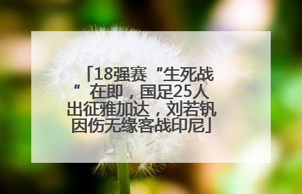 18强赛“生死战”在即，国足25人出征雅加达，刘若钒因伤无缘客战印尼