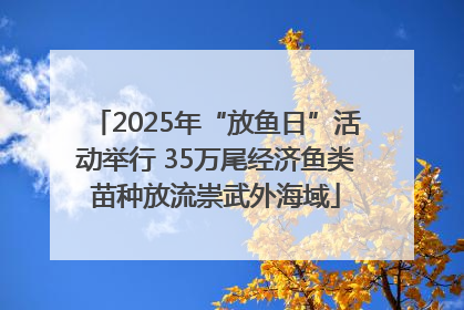 2025年“放鱼日”活动举行 35万尾经济鱼类苗种放流崇武外海域