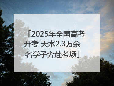 2025年全国高考开考 天水2.3万余名学子奔赴考场