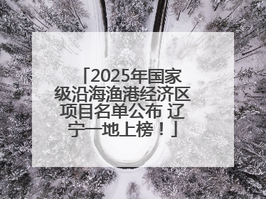 2025年国家级沿海渔港经济区项目名单公布 辽宁一地上榜！