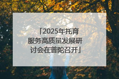2025年托育服务高质量发展研讨会在普陀召开