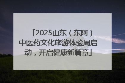 2025山东（东阿）中医药文化旅游体验周启动，开启健康新篇章