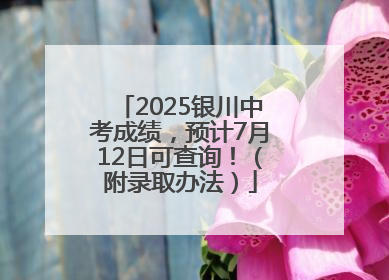 2025银川中考成绩，预计7月12日可查询！（附录取办法）