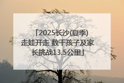 2025长沙(夏季)走娃开走 数千孩子及家长挑战13.5公里