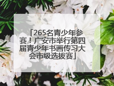 265名青少年参赛！广安市举行第四届青少年书画传习大会市级选拔赛