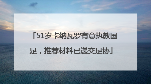 51岁卡纳瓦罗有意执教国足，推荐材料已递交足协