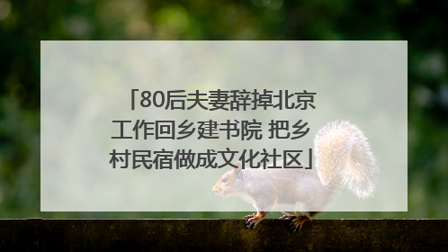 80后夫妻辞掉北京工作回乡建书院 把乡村民宿做成文化社区
